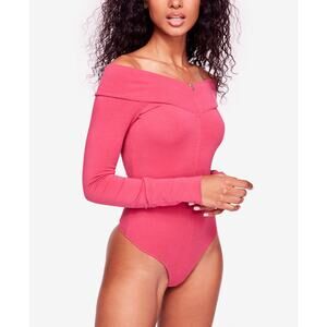 Free People Zone Out Off-The-Shoulder Thong Bodysuit Small